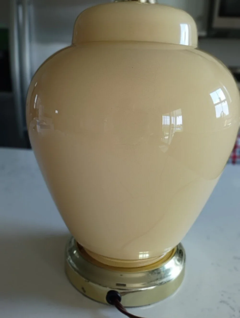 Vintage Floral Ginger Jar Table Lamp.